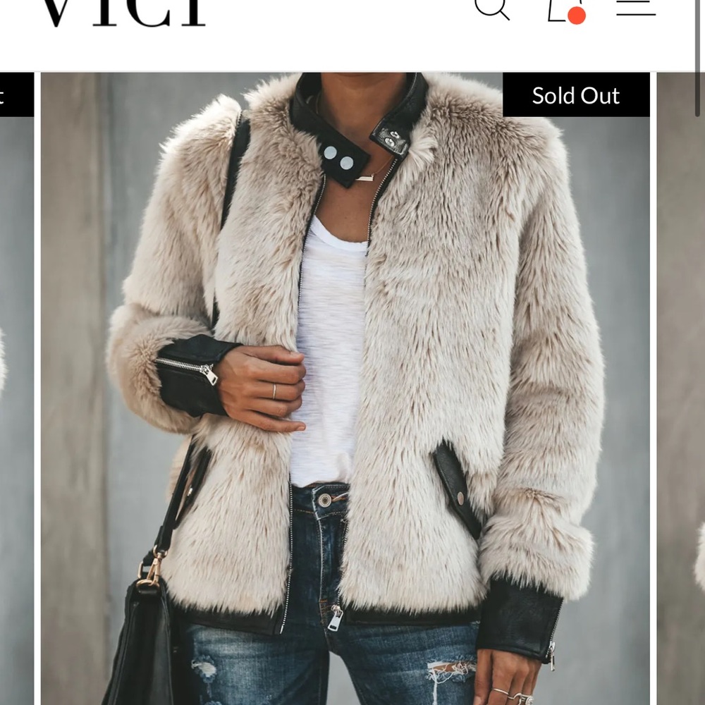 Never worn, Faux fur coat from VICI Dolls